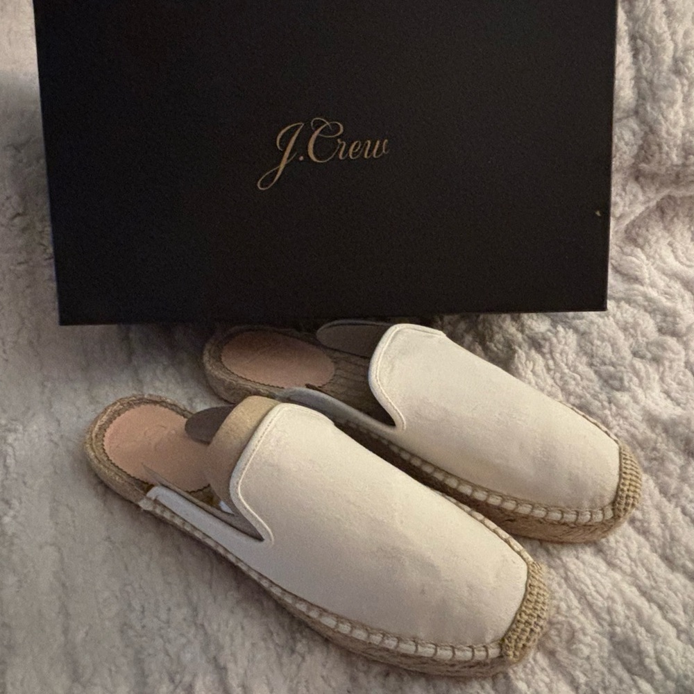 J. Crew Cream Espadrille Slip-Ons